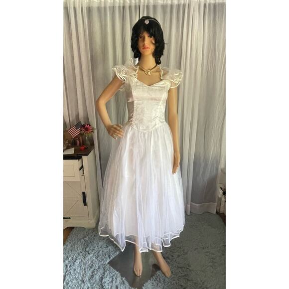 Vintage 1980s 1990s Tea Length Wedding Prom Dress - Picture 14 of 16